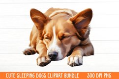 Cute Sleeping Dogs Clipart Product Image 1