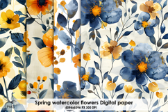 Floral digital paper, background clipart Product Image 1