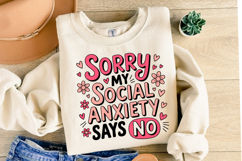 Sorry my social anxiety says no Svg | Shirt Svg Product Image 2