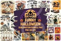 Funny Halloween PNG Bundle 300 DPI Product Image 1