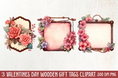 Vintage Valentines Day Flowers Clipart Product Image 1