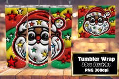 Afro Santa 3D Puff Tumbler Wrap 20oz Product Image 1