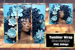 Melanin Majesty 3D Tumbler Wrap 20oz Product Image 1