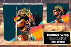 Melanin Majesty 3D Tumbler Wrap 20oz Product Image 1
