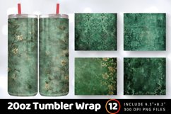 Antique Emerald Romance Tumbler Wrap, 20oz Skinny Tumbler Wr Product Image 1