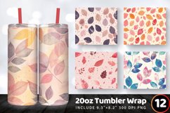 Cute Romantic Leaves Tumbler Wrap, 20oz Skinny Tumbler Wrap Product Image 1