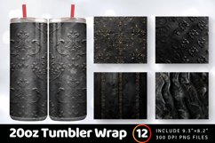 Luxury Black Tumbler Wrap, 20oz Skinny Tumbler Wraps Product Image 1
