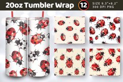Ladybug Tumbler Wraps, 20oz Skinny Tumbler Wrap Product Image 1