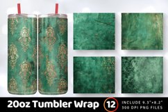 Antique Emerald Romance Tumbler Wrap, 20oz Skinny Tumbler Wr Product Image 1