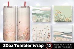 Minimalist Meadows Pastel Tumbler Wrap, 20oz Skinny Tumbler Product Image 1