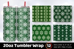 Green Knitted Christmas Tumbler Wrap, 20oz Skinny Tumbler Wr Product Image 1