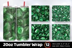 Emerald Gemstones Tumbler Wrap, 20oz Skinny Tumbler Wraps Product Image 1
