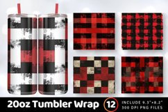 Retro Lumberjack Buffalo Plaid Tumbler Wrap, 20oz Skinny Tum Product Image 1