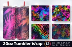 Neon Safari Tumbler Wrap, 20oz Skinny Tumbler Wraps Product Image 1