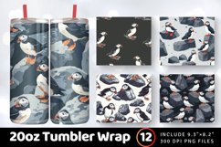 Puffin Rocks Tumbler Wrap, 20oz Skinny Tumbler Wraps Product Image 1