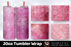 Luxury Pink Tumbler Wrap, 20oz Skinny Tumbler Wraps Product Image 1