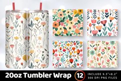 Mothers Day Spring Garden Flower Tumbler Wrap, 20oz Skinny T Product Image 1