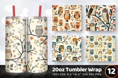 Owl Ephemera Tumbler Wrap, 20oz Skinny Tumbler Wrap Product Image 1