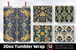 Persian Elegance Tumbler Wrap, 20oz Skinny Tumbler Wraps Product Image 1