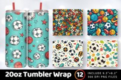 Soccer Fun Tumbler Wrap, 20oz Skinny Tumbler Wraps Product Image 1