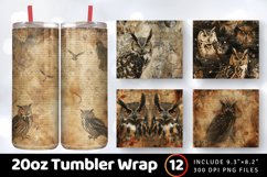 Owl Spells Tumbler Wrap, 20oz Skinny Tumbler Wraps Product Image 1