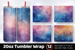Ombre Glitter Celestial Tumbler Wrap, 20oz Skinny Tumbler Wr Product Image 1