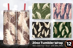 Pampas Grass Tumbler Wrap, 20oz Skinny Tumbler Wrap Product Image 1