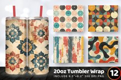 Retro Distressed Tumbler Wrap, 20oz Skinny Tumbler Wrap Product Image 1