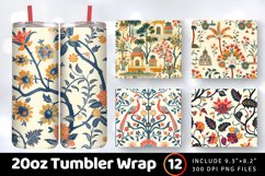 Jaipur Garden Tumbler Wrap, 20oz Skinny Tumbler Wraps Product Image 1