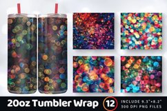 Bokeh Color Circles Tumbler Wrap, 20oz Skinny Tumbler Wra Product Image 1