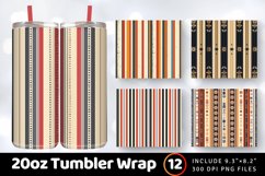 Heritage Stripes Tumbler Wrap, 20oz Skinny Tumbler Wraps Product Image 1