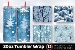 Cold Winter Seamless Winter Tumbler Wrap, 20oz Skinny Tumble Product Image 1