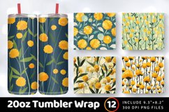Billy Balls Blooms Tumbler Wrap, 20oz Skinny Tumbler Wrap Product Image 1