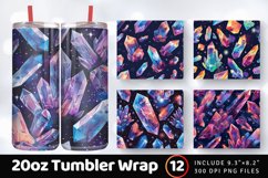 Cosmic Crystals Tumbler Wrap, 20oz Skinny Tumbler Wraps Product Image 1