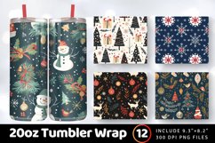 Christmas Tumbler Wrap, 20oz Skinny Tumbler Wraps Product Image 1