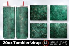 Luxury Emerald Green Tumbler Wrap, 20oz Skinny Tumbler Wraps Product Image 1