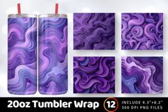 Psychedelic Dreamy Purple Tumbler Wrap, 20oz Skinny Tumbler Product Image 1