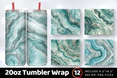 Seafoam and Silver Agate Tumbler Wrap, 20oz Skinny Tumbler W Product Image 1