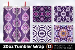 Indian Purple Color Tumbler Wrap, 20oz Skinny Tumbler Wraps Product Image 1