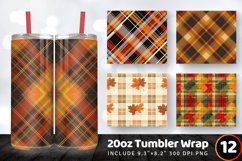 Autumn Plaid Tumbler Wrap, 20oz Skinny Tumbler Wrap Product Image 1