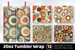 Cams Circles Tumbler Wrap, 20oz Skinny Tumbler Wraps Product Image 1