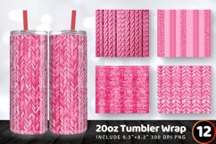 Pink Knitted Tumbler Wrap, 20oz Skinny Tumbler Wrap Product Image 1