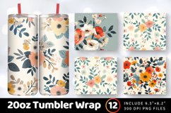 Bouquet Flower Cottage core Tumbler Wrap, 20oz Skinny Tumble Product Image 1