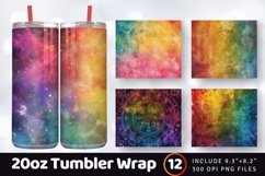 Rainbow Zodiac Tumbler Wrap, 20oz Skinny Tumbler Wraps Product Image 1