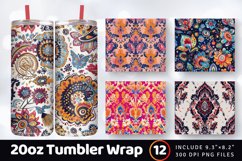 Bohemian Bliss Fabric Tumbler Wrap, 20oz Skinny Tumbler Wrap Product Image 1