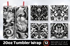 Monochrome Majesty Tumbler Wrap, 20oz Skinny Tumbler Wraps Product Image 1