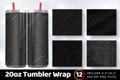 Black Denim Jeans Fabric Tumbler Wrap, 20oz Skinny Tumbler W Product Image 1