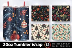 Color Christmas Tumbler Wrap, 20oz Skinny Tumbler Wraps Product Image 1