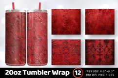 Luxury Red Tumbler Wrap, 20oz Skinny Tumbler Wraps Product Image 1