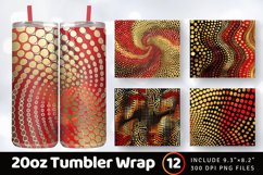 Abstract Red Gold Dots Serpentinite Tumbler Wrap, 20oz Skinn Product Image 1